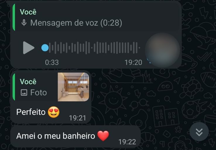 Print de feedback de cliente